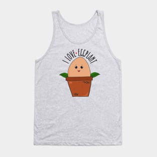 I Love Eggplant Funny Food Quote Tank Top